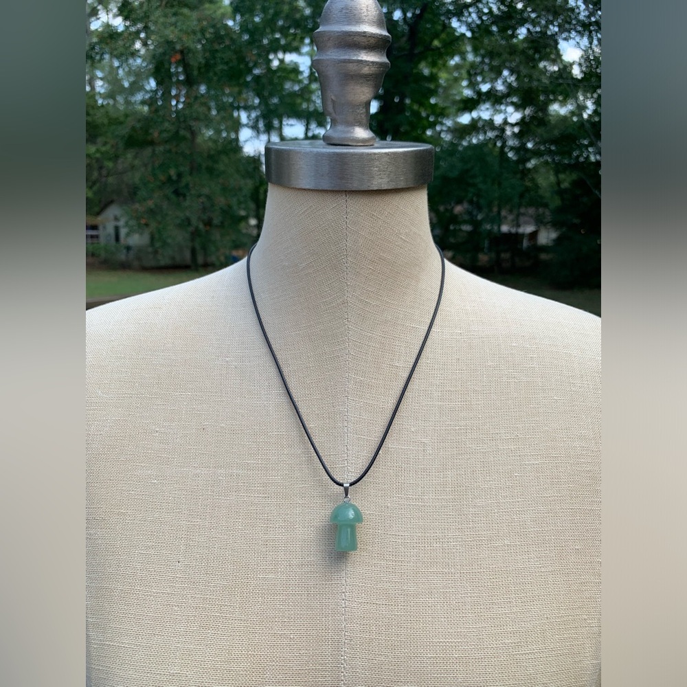 Handmade Genuine Stone Mushroom Amulet Necklace - Picture 12 of 12